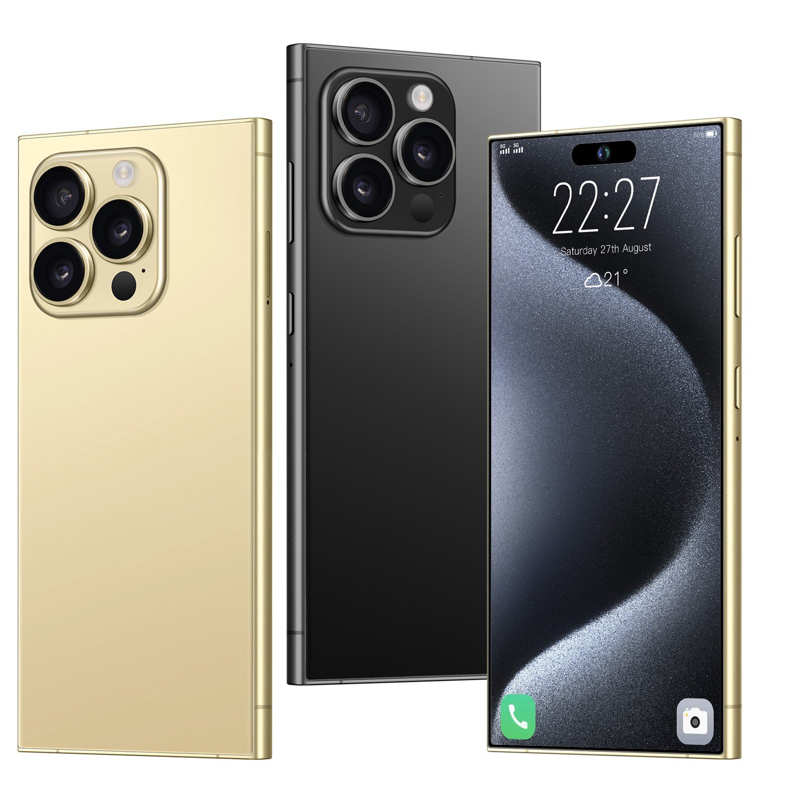 2024 Original i15 Ultra Smartphone 6.7 Inch LED Display 16GB+1TB 8-Core French Unlocked LTE Large Screen Clone 14 Pro Max